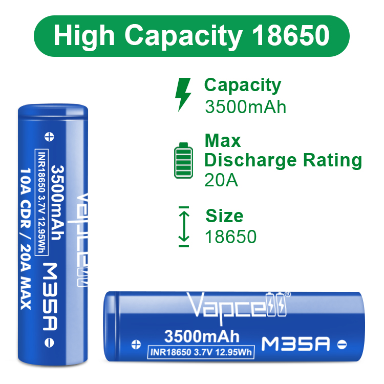 Original Vapcell M35A 18650 M3 - Vape Battery 18650 评论和价格