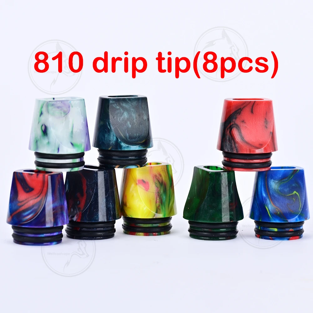 8pcs Wolfcoolvape Atomizer 810 - Drip Tip Resin 评论和价格